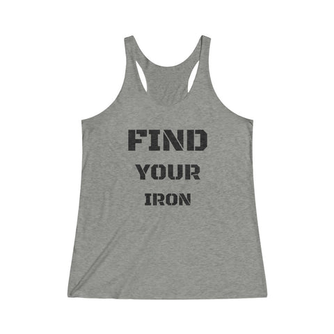 Vertical Find your Iron Racerback - Gray